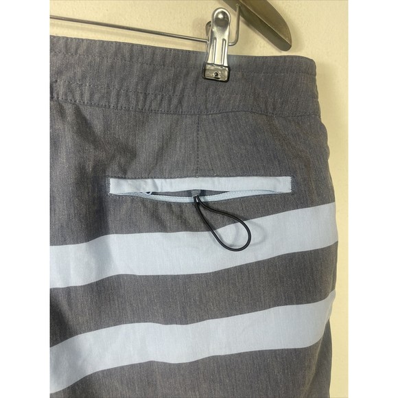 Fair Harbor Board Shorts Swim Trunks Mens Size 36 Blue Striped Print Surf Swim - Picture 6 of 6